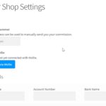 Vendor Shop Settings