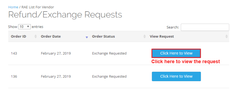 refund exchange requests