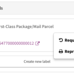 shipping labels reprint