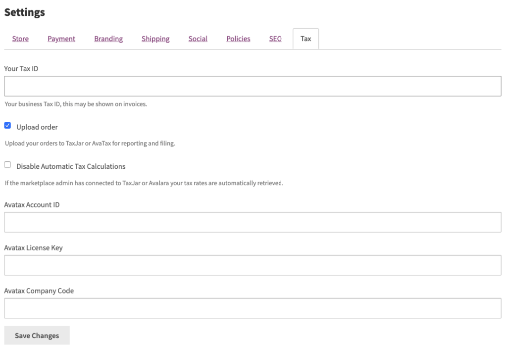 ScreenshotatDec07162657 WC Vendors Vendor Avalara Settings