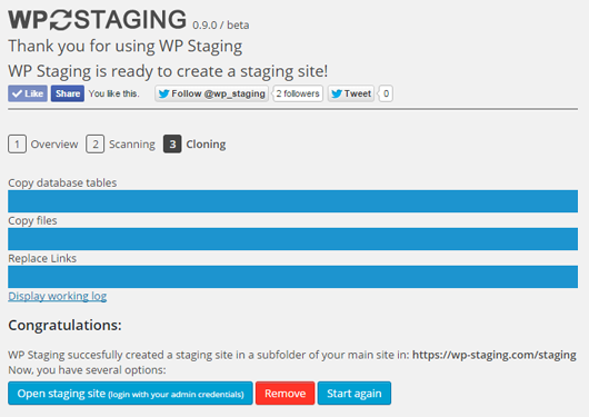 screenshot4 WC Vendors Staging Site with WP Staging