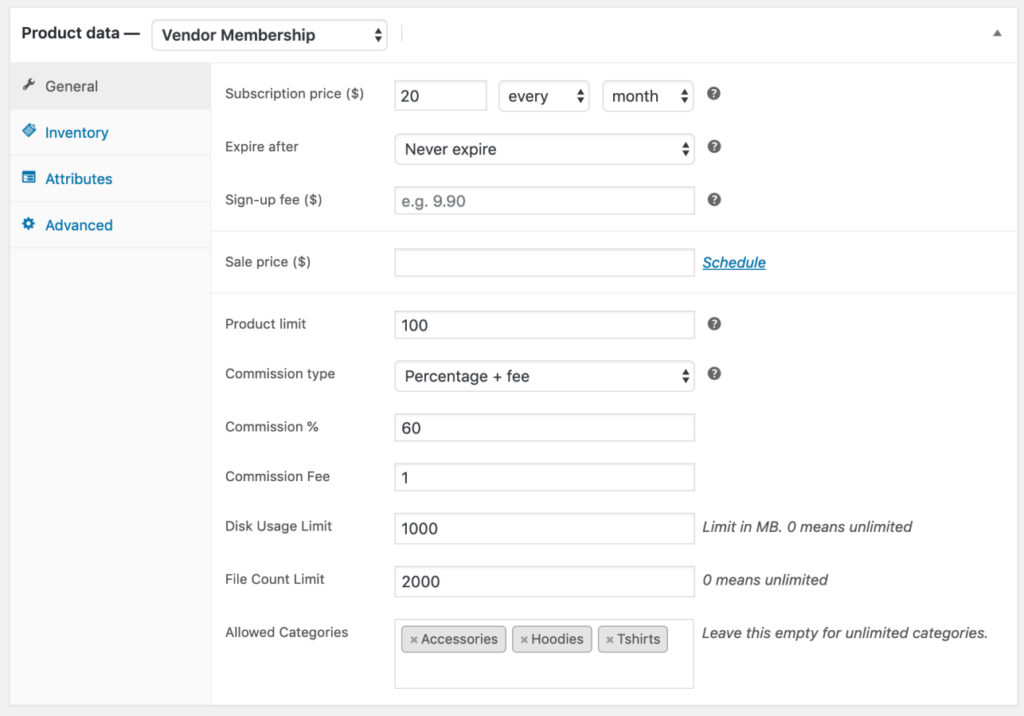 Vendor membership