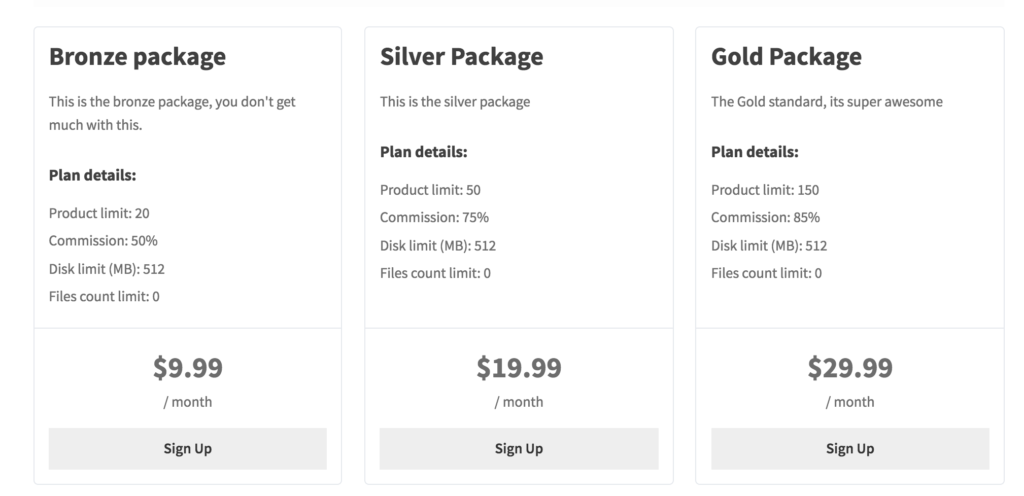 WC Vendors Membership Plans