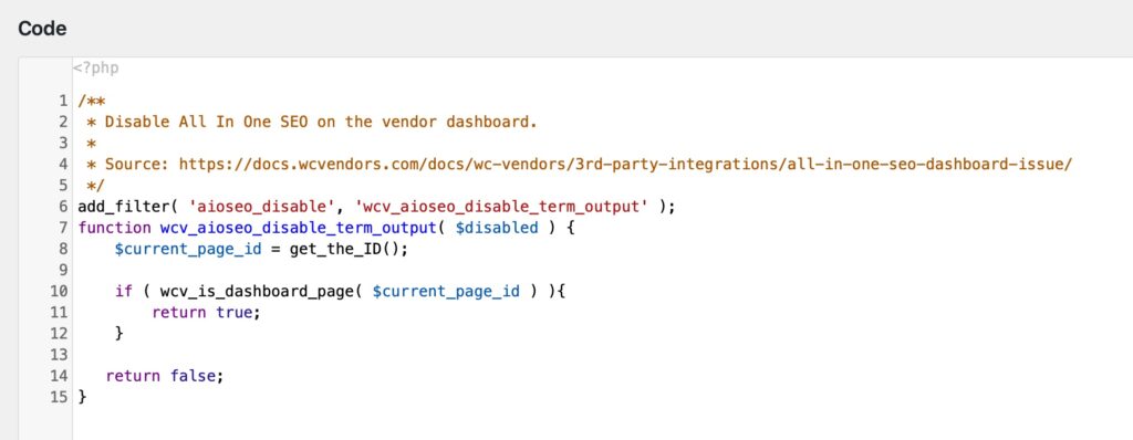 Add_New_Snippet_‹_WC_Vendors_—_WordPress-3 - WC Vendors