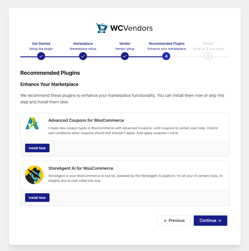 Step 4 – Recommended Plugins