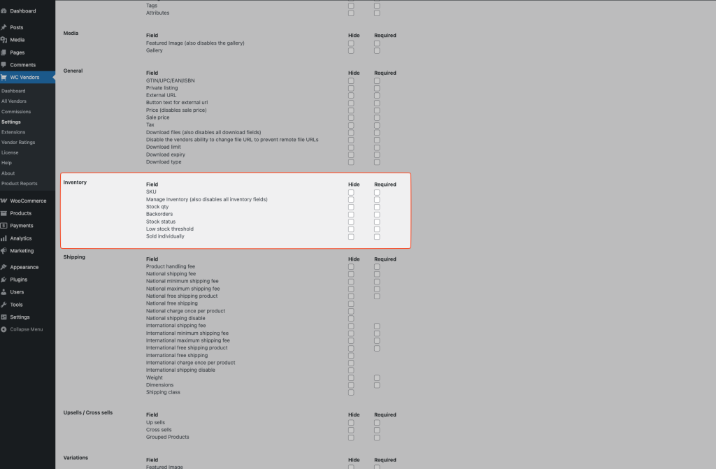 Enable Stock Management - WC Vendors Enable Stock Management