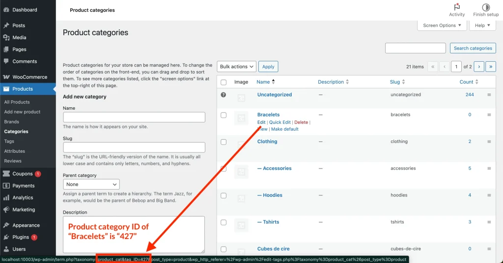 forms - product form - categories - URL - WC Vendors
