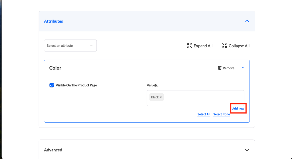 forms - product - frontend - add new terms - WC Vendors