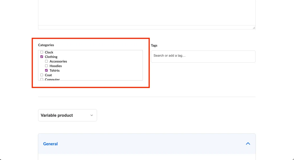 forms - product - frontend - categories - check list - WC Vendors