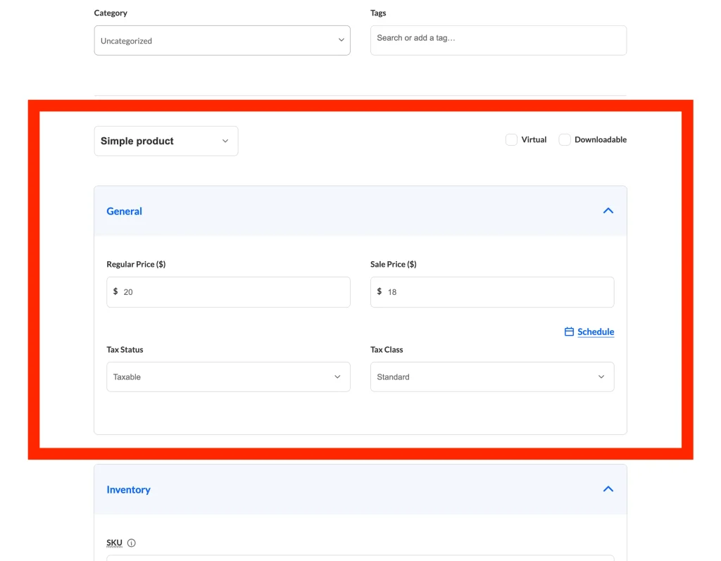 forms - product - frontend - form - 3 general - WC Vendors
