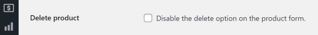 WooCommerce product options - Delete Product