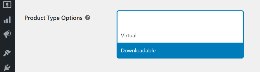 WooCommerce product options - Product Type Options