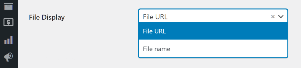 Vendor product form File Display option