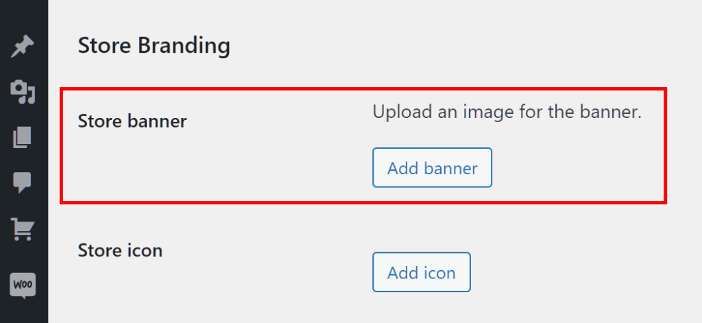 Add Store Banner option