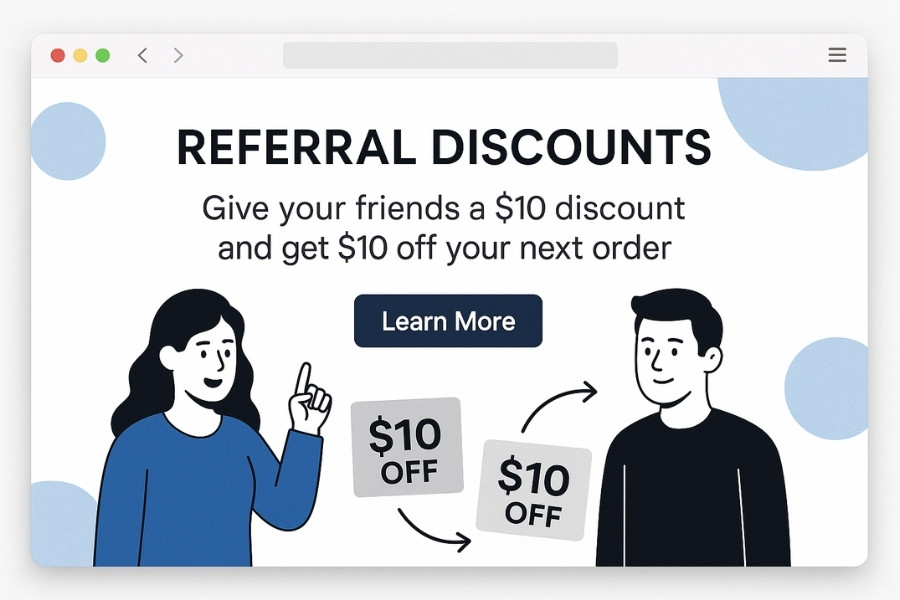 referral Discounts-wc vendors - WC Vendors Referral discount promotion offering off for both referrer and friend