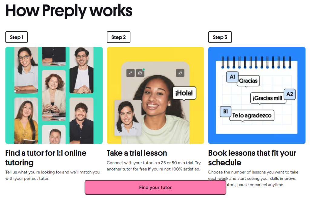 Preply-Educational Services Marketplace-wc vendors - WC Vendors Educational services marketplace example: Preply online platform for finding tutors, booking lessons, and improving skills