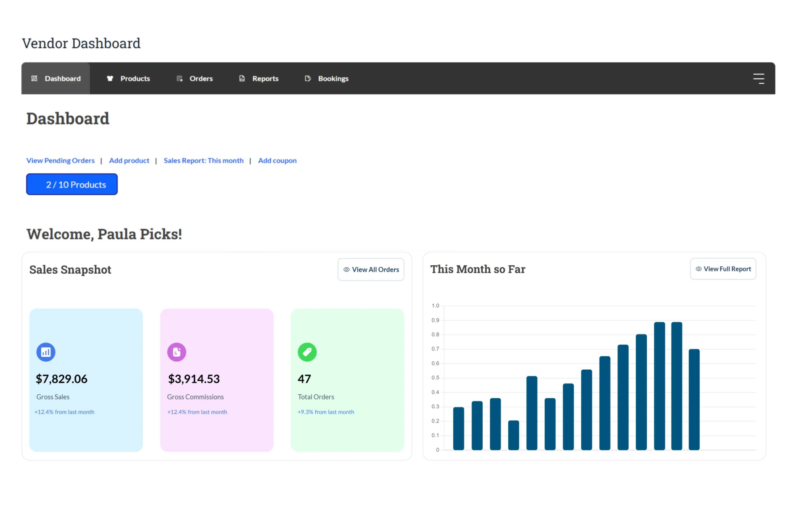 WC Vendors-pro vendor dashboard - WC Vendors WC Vendors Pro Dashboard