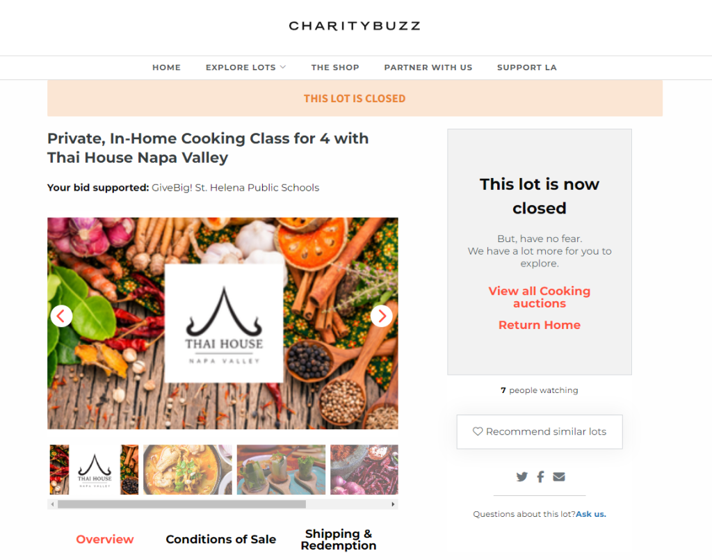 charitybuzz-cooking class auction-wcvendors - WC Vendors Private in-home cooking class auctioned on Charitybuzz