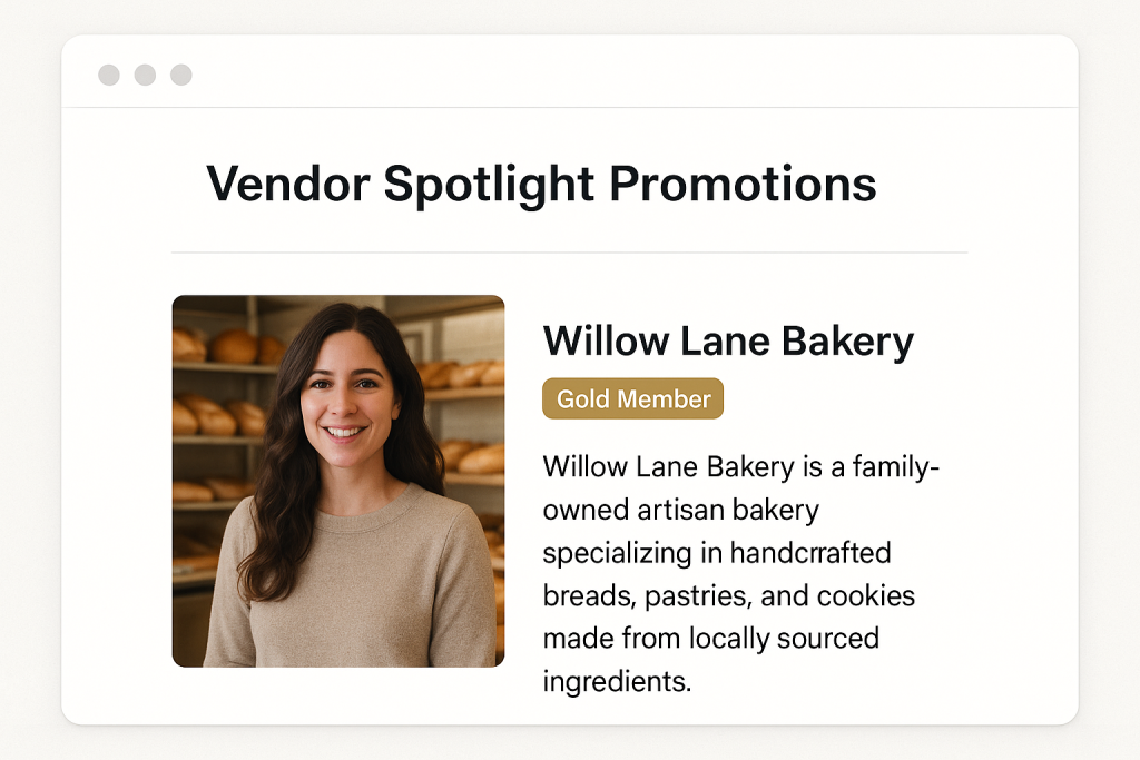 vendor spotlight-wcvendors - WC Vendors vendor spotlight feature showing highlighted WooCommerce marketplace seller