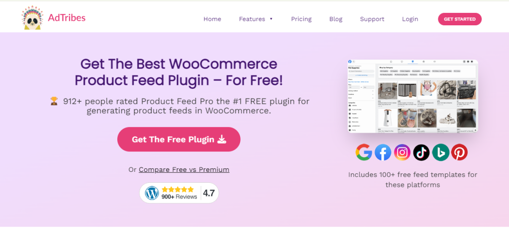 Adtribes Free plugin-wcvendors - WC Vendors The AdTribes Product Feed Pro's landing page