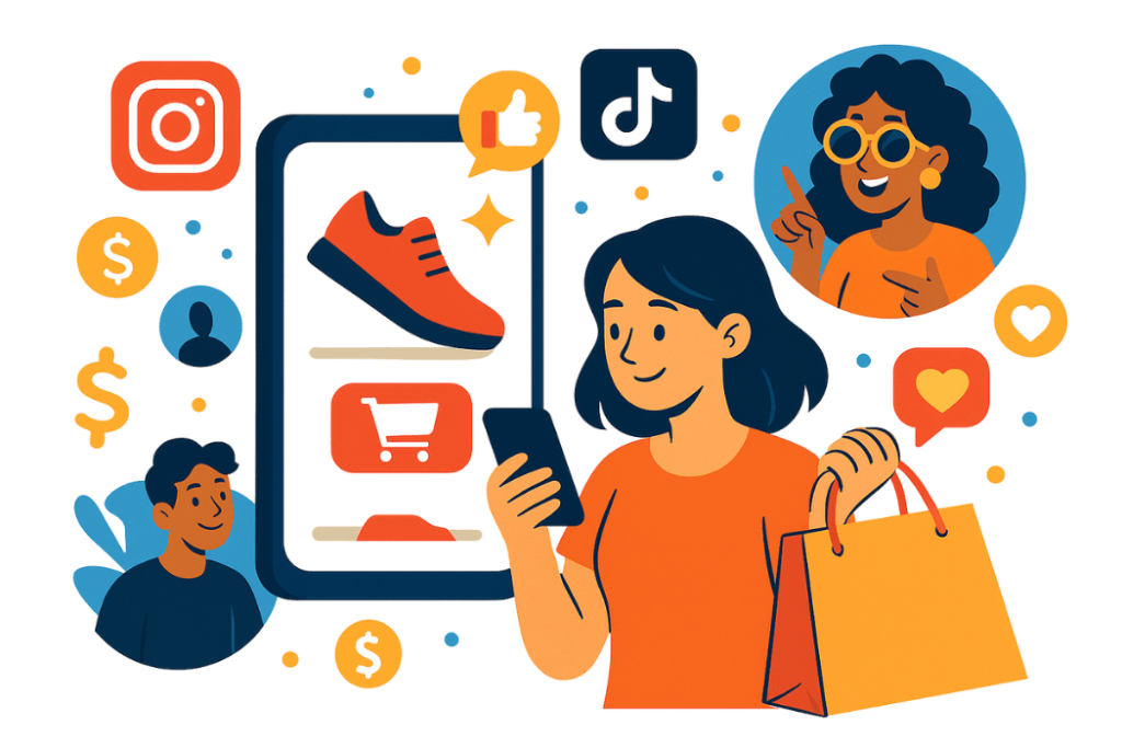 social media influencing online purchases through TikTok and Instagram for WooCommerce marketplaces