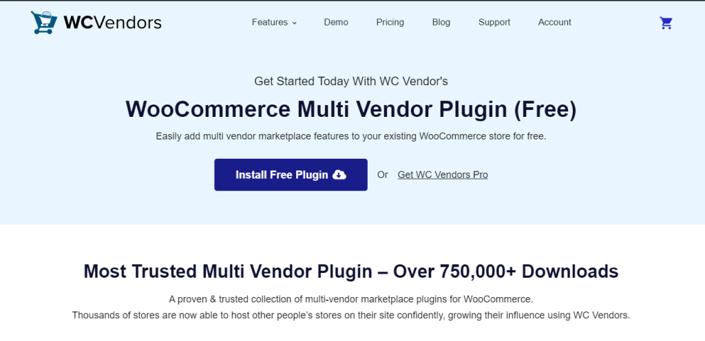 WC Vendors Free plugin-wcvendors - WC Vendors WC Vendors Free plugin homepage offering multi-vendor marketplace features for WooCommerce