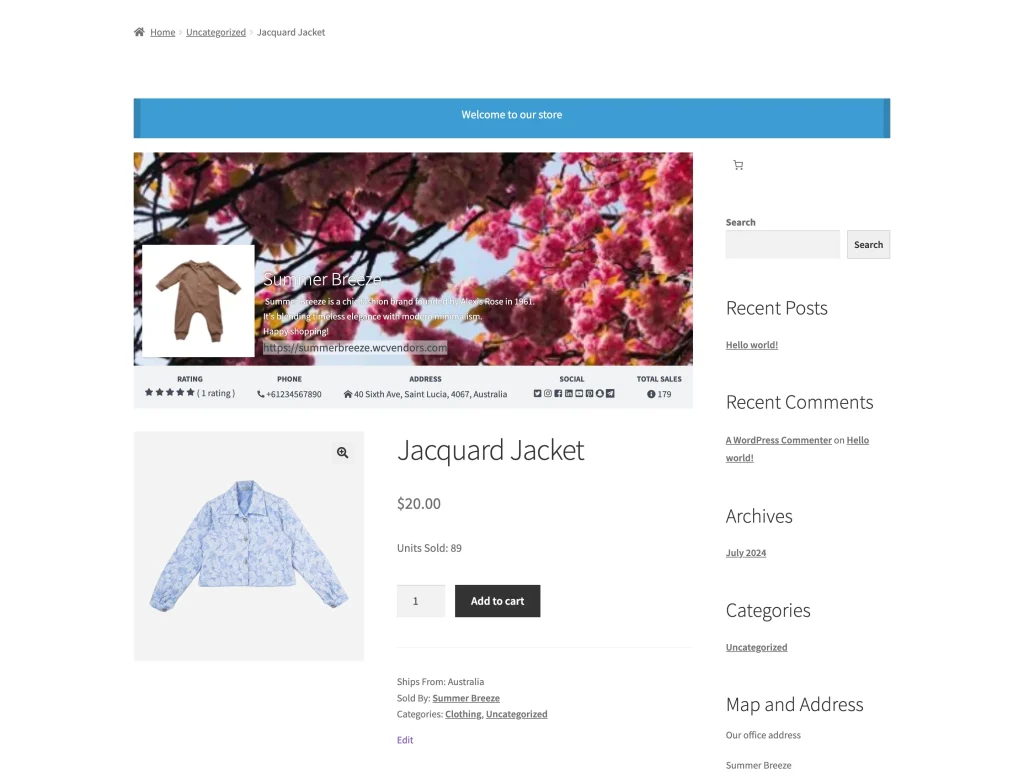 product page header priority before - WC Vendors