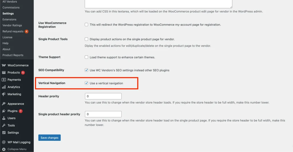 wcv settings - display - advanced 6 - WC Vendors