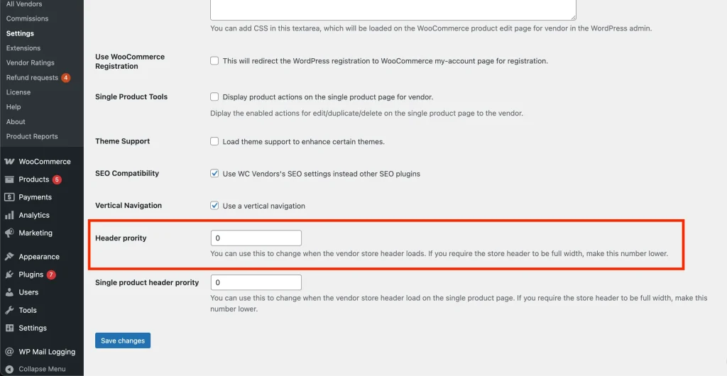 wcv settings - display - advanced 7 - WC Vendors