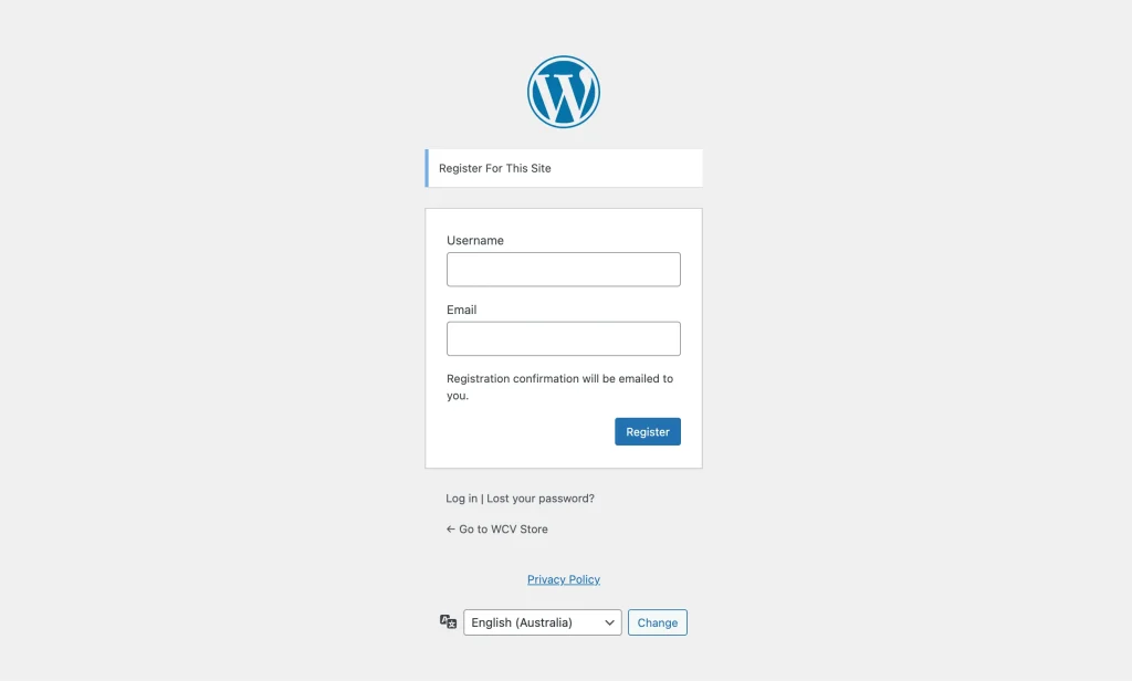 wp registration form - WC Vendors