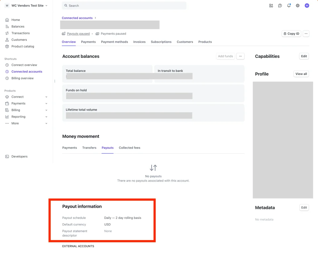 wcv - scheduled payouts - stripe dash - WC Vendors