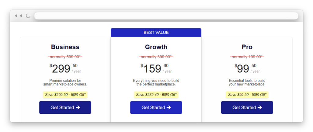 WC Vendors pricing page