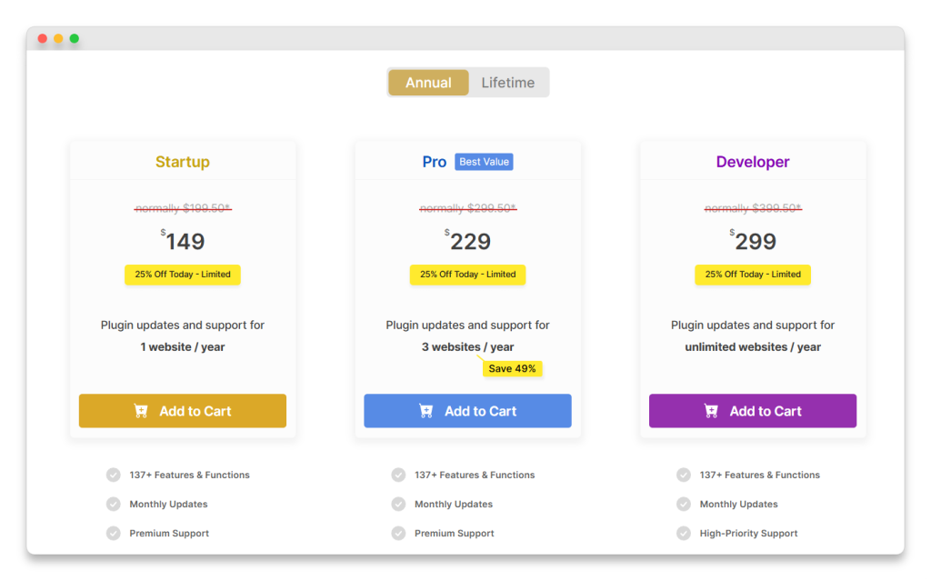 MarketKing pricing page