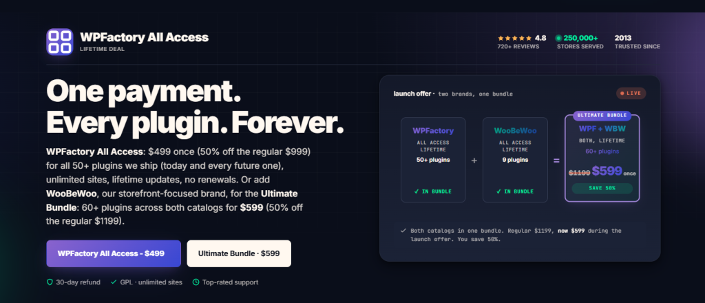 wcv-wpfactory-all-access - WC Vendors WPFactory All Access landing page
